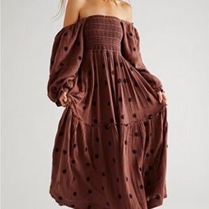Free People Dahlia Dress Brown